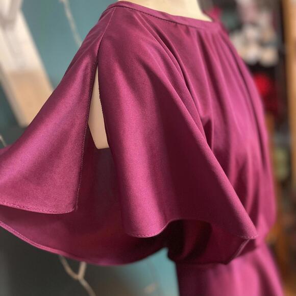 Vintage 1970s Joseph Ribkoff Satin Blouson Dress Size XS - Picture 2 of 9